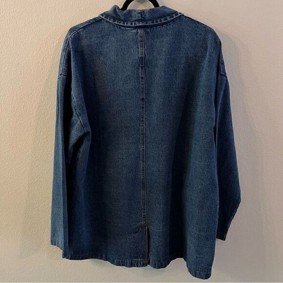 NWT Promesa Denim Jacket Women Oversized Boxy Pockets Button Front Y2K - Picture 8 of 9